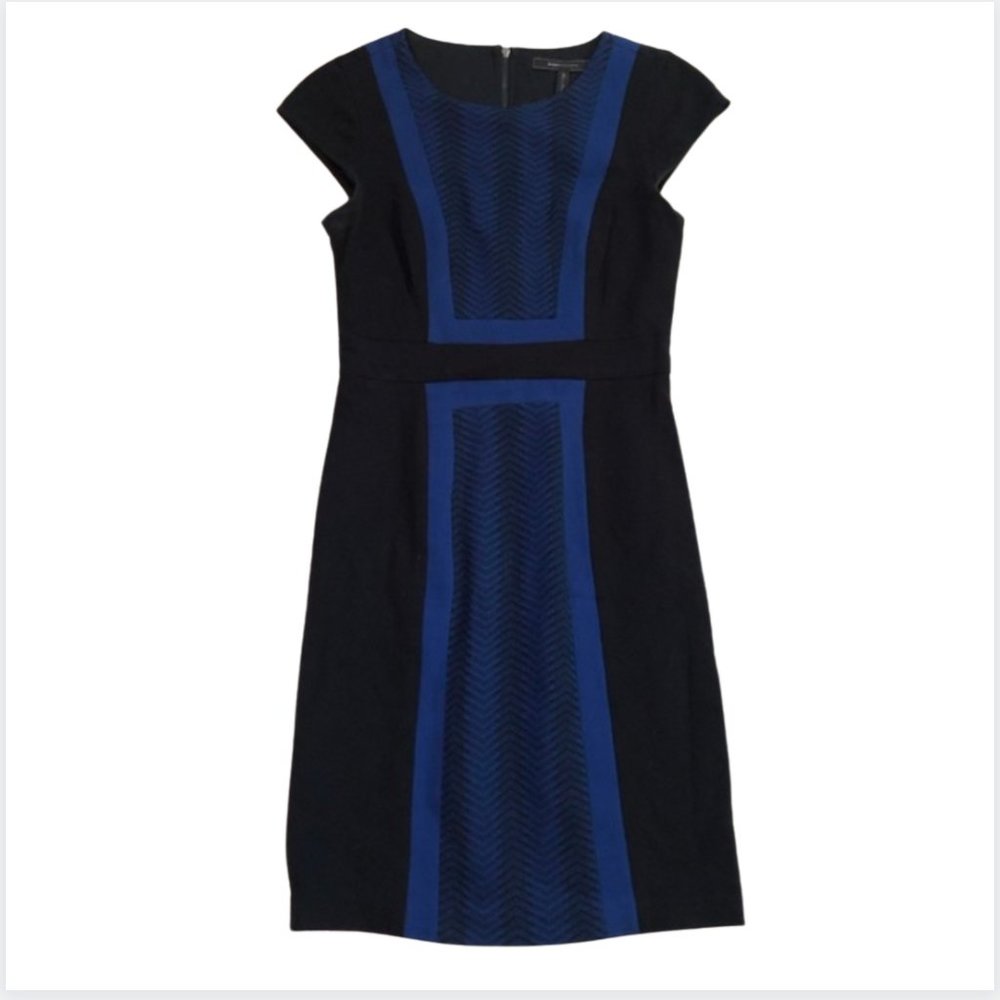 BCBG Black and Navy Work Wear Dress